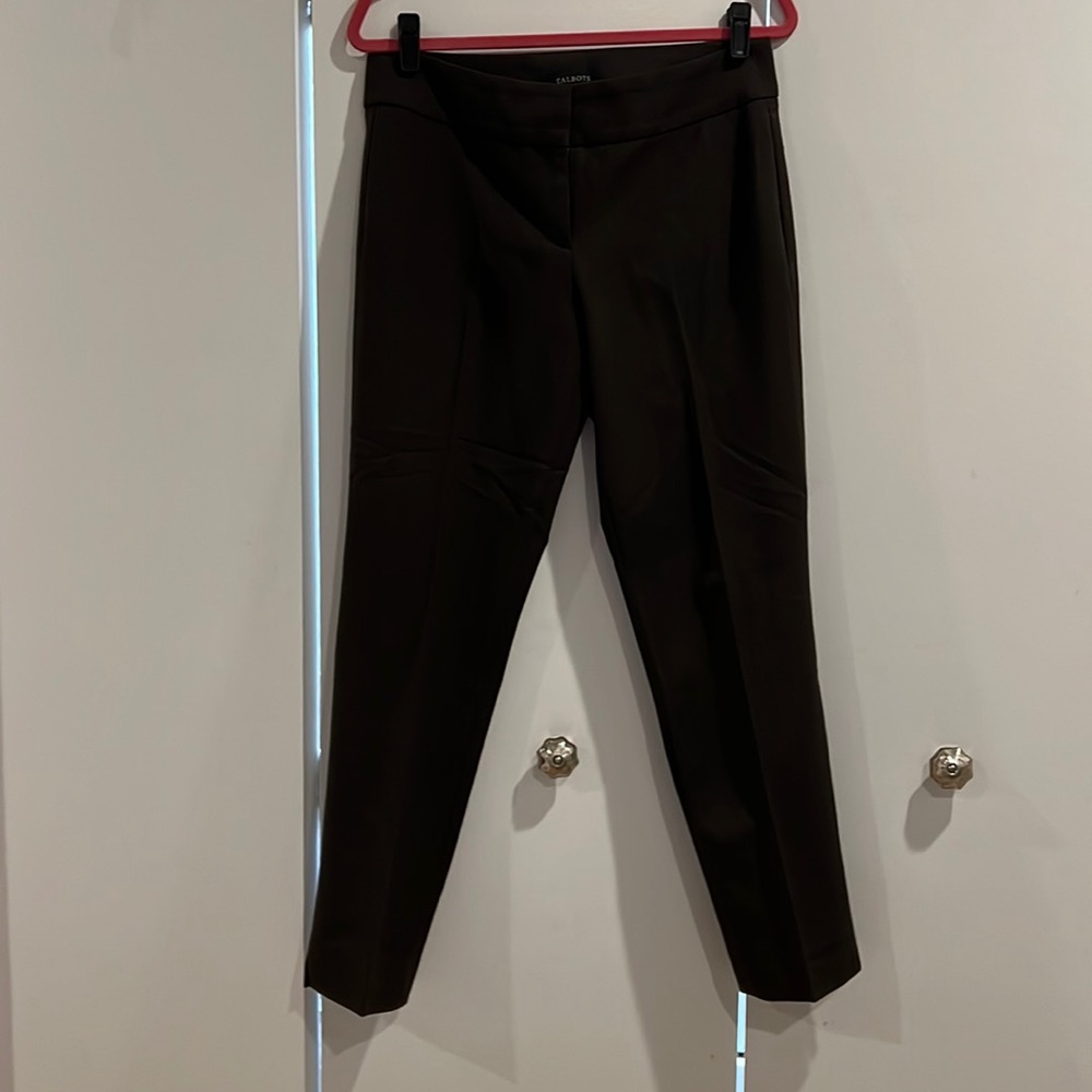 Talbots skinny brown work pants
